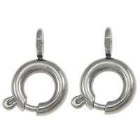 Stainless Steel Spring Ring Clasp, 304 Stainless Steel, original color, 5x7.50x1.80mm, Hole:Approx 1.2mm, 200PCs/Lot, Sold By Lot