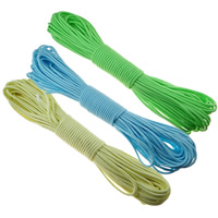 Paracord, 330 Paracord, for survival bracelet & luminated, mixed colors, 4mm, 31m/PC, Sold By PC