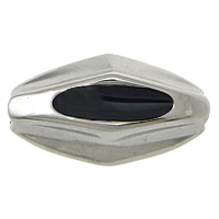 Edelstahl Magnetverschluss, Rhombus, Emaille, keine, 24x12mm, Bohrung:ca. 3mm, 10PCs/Menge, verkauft von Menge