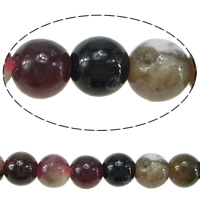 Turmalin Perle, rund, Oktober Birthstone, 4mm, Bohrung:ca. 1-1.5mm, Länge:ca. 15.5 ZollInch, 5SträngeStrang/Menge, ca. 98PCs/Strang, verkauft von Menge