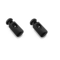 Plastic Spring Stopper, Column, single hole, black, 8x20mm, Hole:Approx 4mm, 200PCs/Bag, Sold By Bag