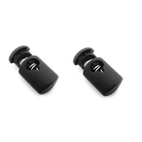 Plastic Spring Stopper, Column, single hole, black, 10x20mm, Hole:Approx 5mm, 200PCs/Bag, Sold By Bag
