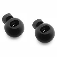 Plastic Spring Stopper single hole black Approx 4mm Sold By Bag