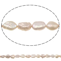 Barock odlad sötvattenspärla pärlor, Freshwater Pearl, naturlig, purpur, 7-9mm, Hål:Ca 0.8mm, Såld Per Ca 15 inch Strand
