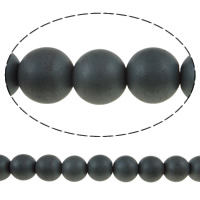 Nicht-magnetische Hämatit Perlen, Non- magnetische Hämatit, rund, verschiedene Größen vorhanden, schwarz, Bohrung:ca. 1.5mm, Länge ca. 15.7 ZollInch, 10SträngeStrang/Menge, verkauft von Menge
