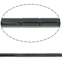 Abalorios de Hematita no Magnética, Tubo, diverso tamaño para la opción, Negro, agujero:aproximado 0.5-1mm, longitud:aproximado 15.7 Inch, 10Strandsfilamento/Grupo, Vendido por Grupo