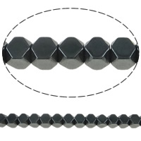 Nicht-magnetische Hämatit Perlen, Non- magnetische Hämatit, Würfel, schwarz, 3x3mm, Bohrung:ca. 0.5-1mm, Länge:ca. 15.7 ZollInch, 10SträngeStrang/Menge, verkauft von Menge