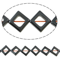 Non Magnetic Hematite Beads, Rhombus, black, 11x3mm, Hole:Approx 0.5-1mm, Length:Approx 16.1 Inch, 10Strands/Lot, Sold By Lot