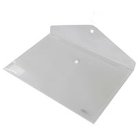 Plastic File Pocket, Rektangel, gennemsigtig, flere farver til valg, 295x210mm, 100pc'er/Lot, Solgt af Lot