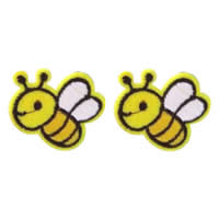 Stickerei Flecken Logo, Stoff, Biene, gelb, 30x37mm, 50PCs/Menge, verkauft von Menge
