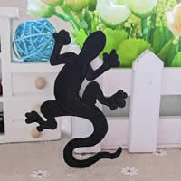 Iron on Patches Cloth Gecko black Sold By Lot