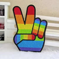 Iron on Patches, Cloth, Hand, multi-colored, 62x93mm, 20PCs/Lot, Sold By Lot