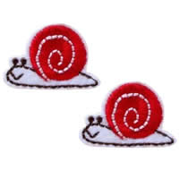 Iron on Patches, Cloth, Snail, 33x23mm, 50PCs/Lot, Sold By Lot