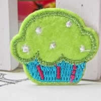 Iron on Patches, Cloth, Cake, 27x23mm, 50PCs/Lot, Sold By Lot