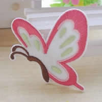 Iron on Patches, Cloth, Butterfly, 55x55mm, 50PCs/Lot, Sold By Lot