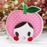 Iron on Patches, Cloth, Apple, 63x64mm, 30PCs/Lot, Sold By Lot
