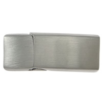 Stainless Steel Magnetska kopča, Nehrđajući čelik, Pravokut, izvorna boja, 33x14x8mm, Rupa:Približno 11.5x6mm, 10računala/Lot, Prodano By Lot