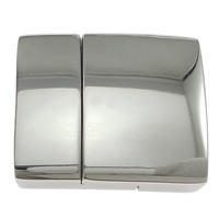 Stainless Steel Magnetic Clasp, Rectangle, more sizes for choice, original color, 10PCs/Lot, Sold By Lot