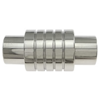 Stainless Steel Magnetic Clasp, Column, original color, 21x10mm, Hole:Approx 6mm, 50PCs/Lot, Sold By Lot