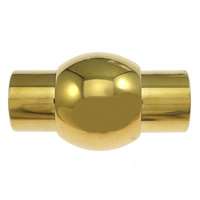 Stainless Steel Magnetic Clasp Lantern gold color plated Approx 6mm Sold By Lot