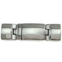 Stainless Steel Magnetic Clasp, Rectangle, original color, 43x13x8mm, Hole:Approx 11x5mm, 10PCs/Lot, Sold By Lot