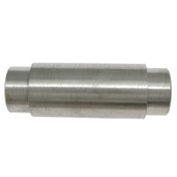 Edelstahl Magnetverschluss, Zylinder, originale Farbe, 21x8mm, Bohrung:ca. 5mm, 50PCs/Menge, verkauft von Menge