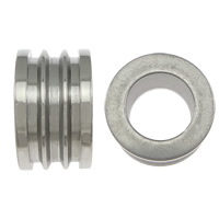 Stainless Steel Large Hole Beads, Column, original color, 6x10mm, Hole:Approx 6.5mm, 100PCs/Lot, Sold By Lot