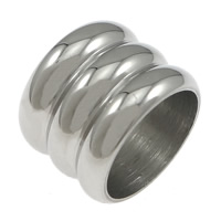 Stainless Steel Large Hole Beads, Column, original color, 7.50x10x1mm, Hole:Approx 8mm, 100PCs/Lot, Sold By Lot