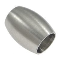 Stainless Steel Large Hole Beads, Oval, original color, 10x8x1mm, Hole:Approx 5mm, 10PCs/Lot, Sold By Lot