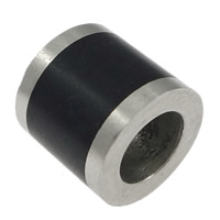 Stainless Steel Large Hole Beads, Column, epoxy gel, original color, 10x11x2.50mm, Hole:Approx 6.5mm, 50PCs/Lot, Sold By Lot