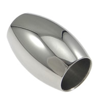 Stainless Steel Large Hole Beads Oval original color Approx 6.5mm Sold By Lot