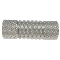Stainless Steel Magnetic Clasp, Column, original color, 17x6x4mm, Hole:Approx 4mm, 50PCs/Lot, Sold By Lot