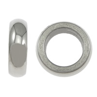 Stainless Steel Large Hole Beads, Donut, original color, 1.50x5x1mm, Hole:Approx 3mm, 200PCs/Lot, Sold By Lot