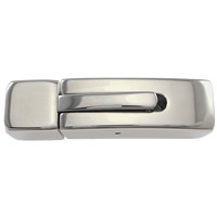 Stainless Steel Bayonet Clasp, Rectangle, original color, 30x8x9mm, Hole:Approx 6mm, 20PCs/Lot, Sold By Lot
