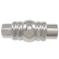 Stainless Steel Magnetic Clasp, Column, original color, 19x9mm, Hole:Approx 5mm, 50PCs/Lot, Sold By Lot