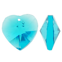 Colgantes de Cristal, Corazón, facetas & imitación de cristal de swarovski, más colores para la opción, 14x14x8mm, agujero:aproximado 1mm, 36PCs/Bolsa, Vendido por Bolsa