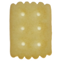 Eten Resin Cabochon, Hars, Biscuit, platte achterkant, geel, 18.50x13.50x2.50mm, 100pC's/Bag, Verkocht door Bag
