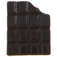 Alimentos Resina Cabochon, Chocolate, traseira plana, Mais cores pare escolha, 17x14x4mm, 100PCs/Bag, vendido por Bag