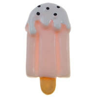 Food Resin Cabochon Ice Cream flat back light pink Sold By Bag