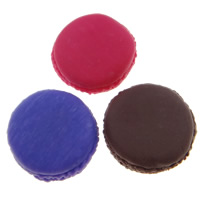 Polymer Clay Cabochon, Flat Round, flat back, more colors for choice, 24x12mm, 100PCs/Bag, Sold By Bag