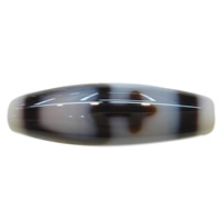 Natural Tibetan Agate Dzi Beads, Oval, different grades for choice & nectar & two tone, 38x12x2.50mm, Hole:Approx 2mm, 2PCs/Lot, Sold By Lot