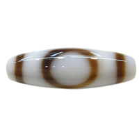 Perles agate dzi tibétaine naturelle, agate Tibétaine, ovale, différentes qualités de choix & soleil et la lune & deux tons, 38x12x2.50mm, Trou:Environ 2mm, 2PC/lot, Vendu par lot