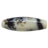 Natural Tibetan Agate Dzi Beads Oval & five-claw dragon & two tone Approx 2mm Sold By PC