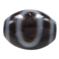 Perles agate dzi tibétaine naturelle, agate Tibétaine, ovale, ciel et la terre & deux tons, 10x12mm, Trou:Environ 2mm, Vendu par PC