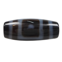 Natural Tibetan Agate Dzi Beads, Oval, star & two tone, 20x9x3mm, Hole:Approx 1.5mm, Sold By PC