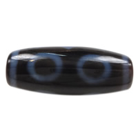 Natural Tibetan Agate Dzi Beads Oval three-eyed & two tone Approx 1.5mm Sold By PC