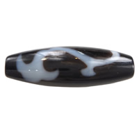 Natural Tibetan Agate Dzi Beads, Oval, Ruyi & different size for choice & two tone, Hole:Approx 1.5mm, Sold By PC