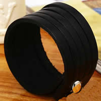 Koskind Bracelet, zinklegering snap lås, platin farve forgyldt, nikkel, bly & cadmium fri, 30-50mm, Længde 9.5 inch, 20Strands/Bag, Solgt af Bag
