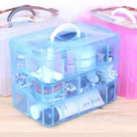 Storage Box, PC Plastic, Rectangle, more colors for choice, 24.5x17x18.5cm,24x5.8x16cm,4.5x8x5.8cm, 5PCs/Lot, Sold By Lot