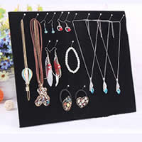 Multi Purpose Display, Velveteen, with Cardboard, Rectangle, black, 375x305mm,110mm, 10PCs/Lot, Sold By Lot